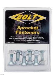 Bolt sprocket fasteners, double locked sprocket bolt kits