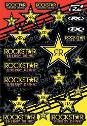 Factory effex rockstar energy drink sticker sheets